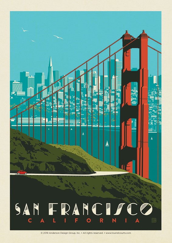 San Francisco Golden Gate Bridge Skyline | Postcard