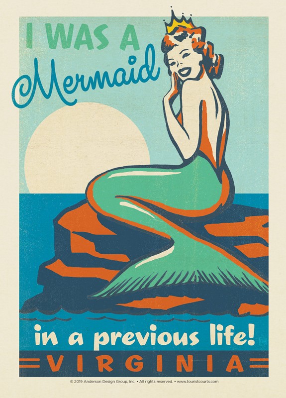 VA Mermaid Queen | Postcard