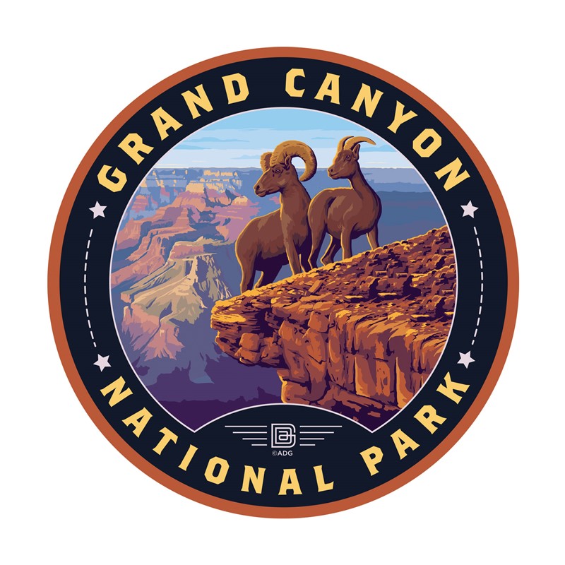 Grand Canyon NP Bright Angel Trail | Circle Sticker