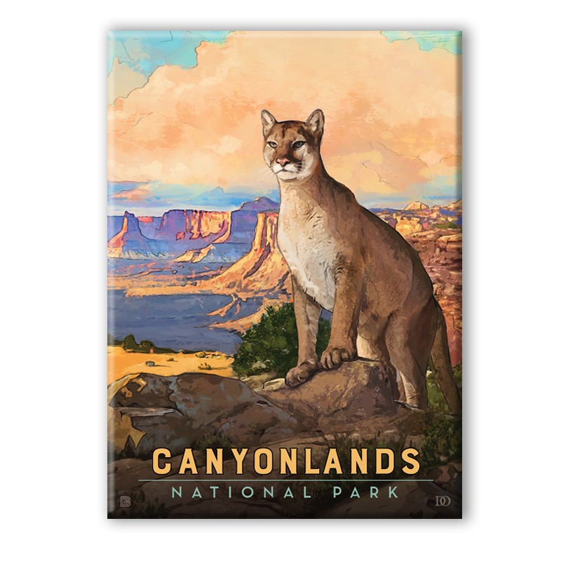 Canyonlands NP Cougar Magnet | National Park themed magnets