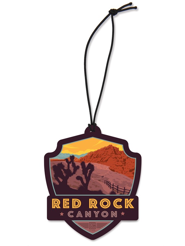 Red Rock Canyon NV Emblem Wood Ornament | American Made