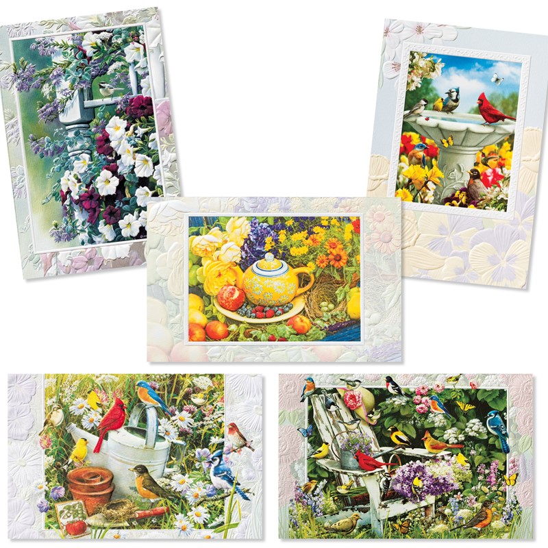 Backyard Garden 30 Card Occasion Assortment | Assortment Boxed Cards, Made in the USA