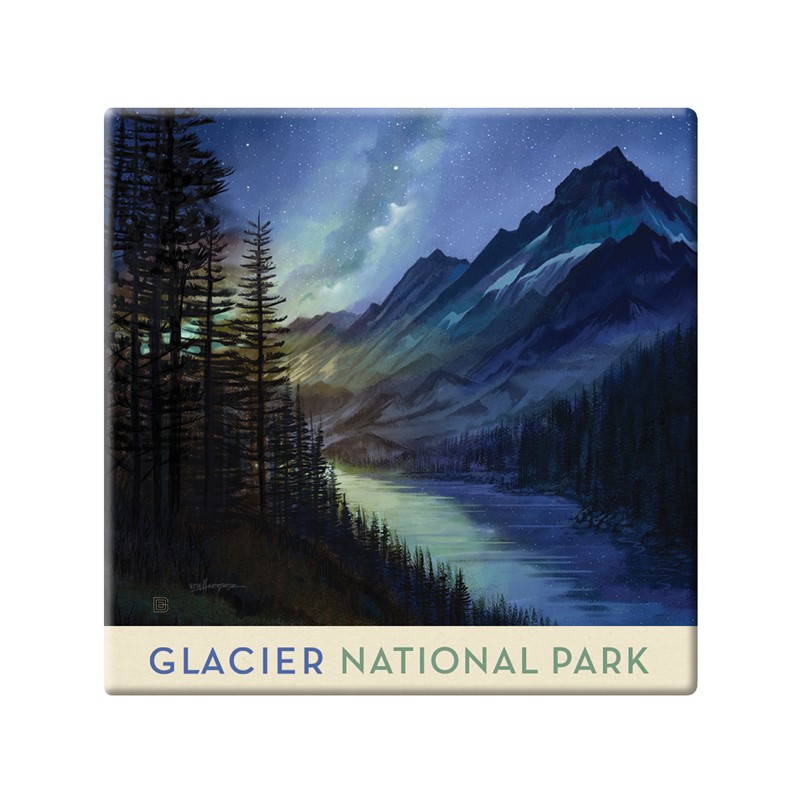 Glacier NP Starlight Square Magnet | Metal Magnet