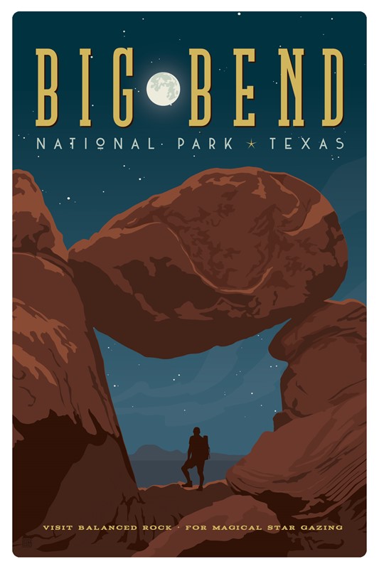 Big Bend NP Balanced Rock Magnetic Postcard | Made in the USA