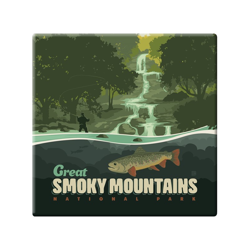 GSMNP Deep Creek Square Magnet | Metal Magnet