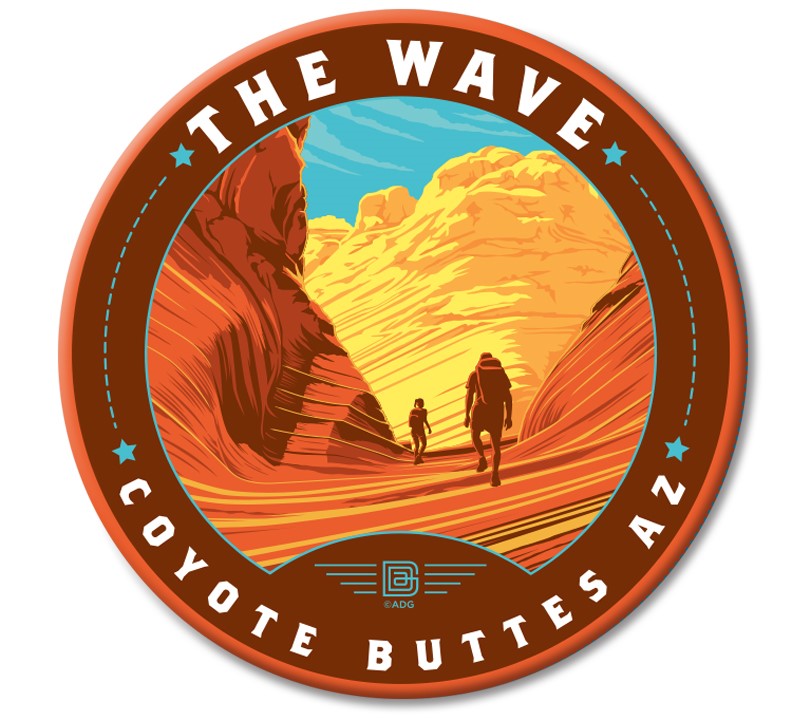 Coyote Buttes, AZ The Wave Circle Magnet | Made In The USA