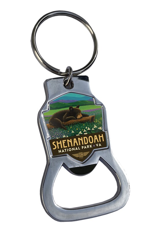 Shenandoah Wildflower Cub Emblem Bottle Opener Key Ring | American Made