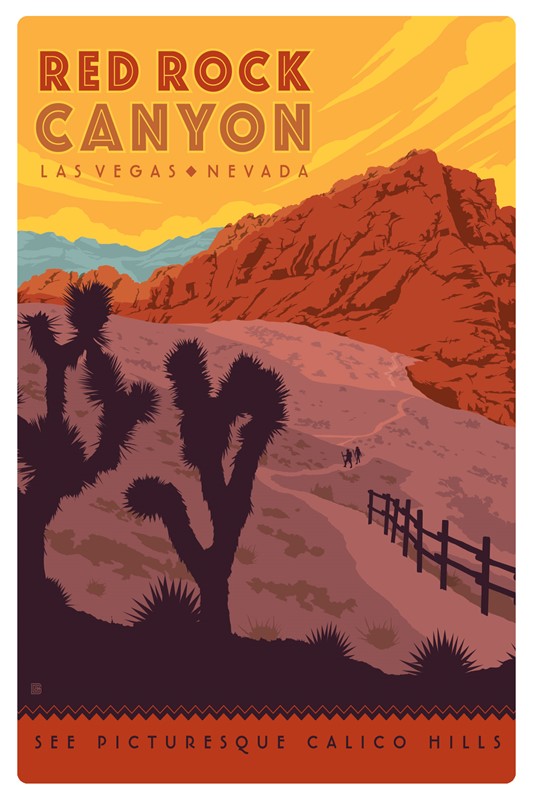 Red Rock Canyon NV Magnetic Postcard | Made in USA