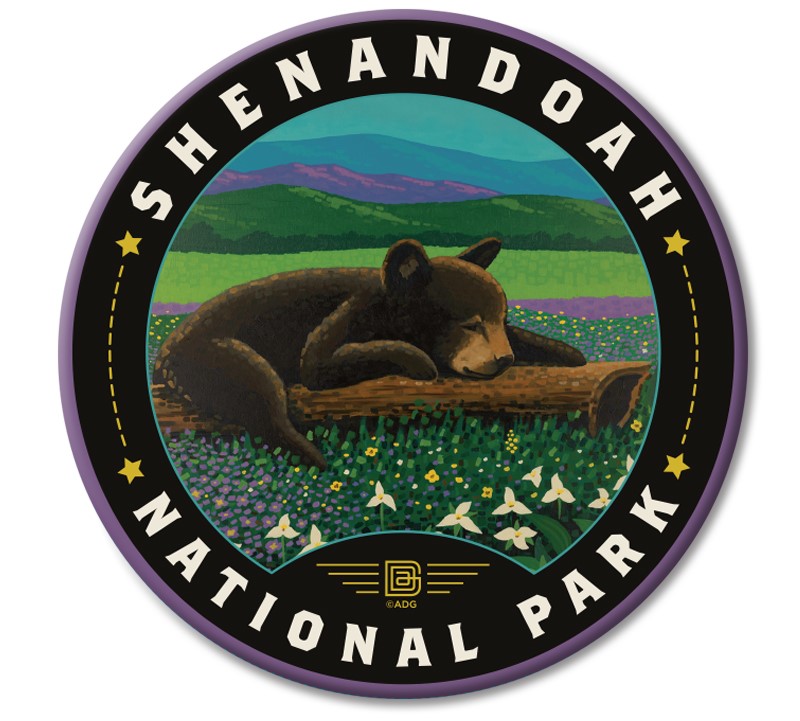 Shenandoah NP Wildflower Cub Circle Magnet | Made in the USA