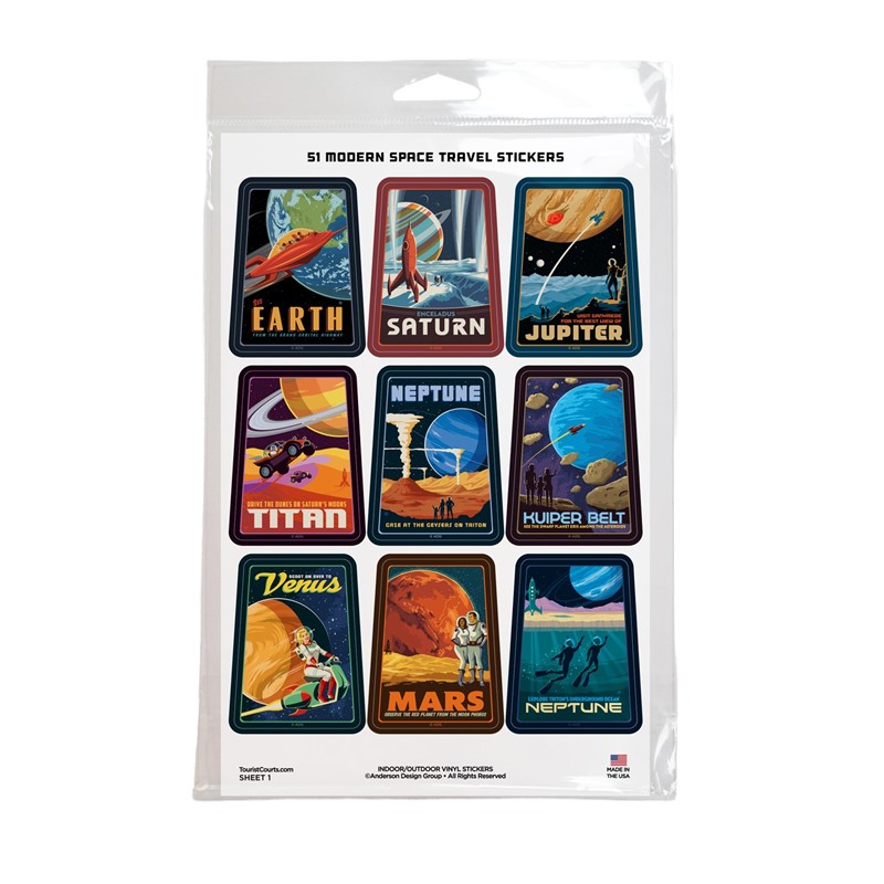 Space Travel Mini Sticker Set | Made in America