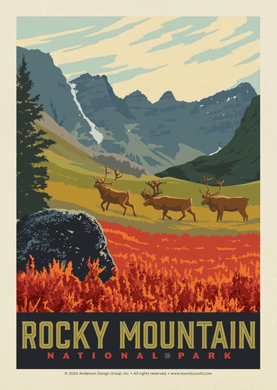 Rocky Mountain National Park Caribou Red Flowers | USA Made
