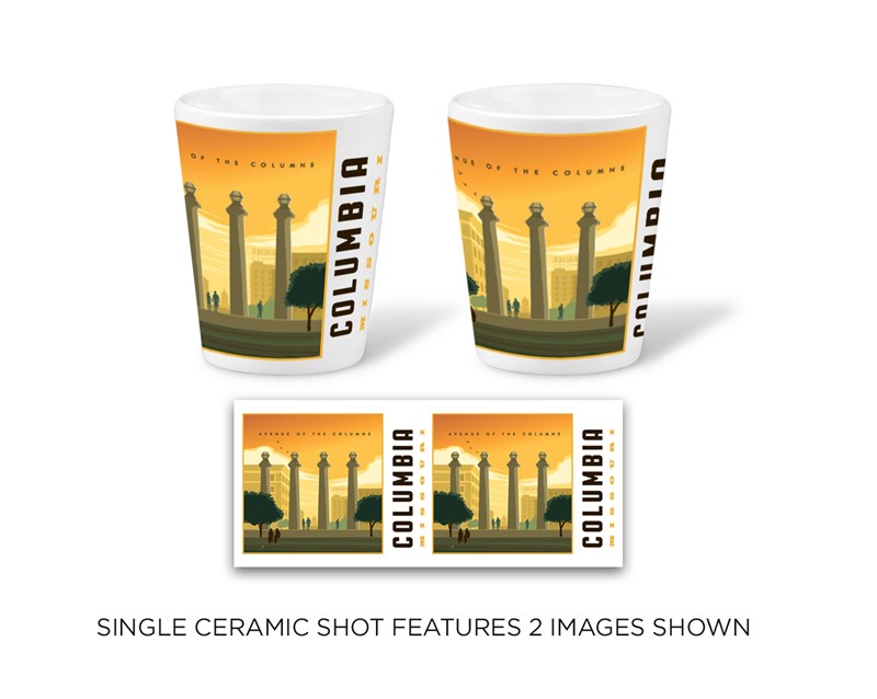 Columbia, MO Ceramic Shot Glass