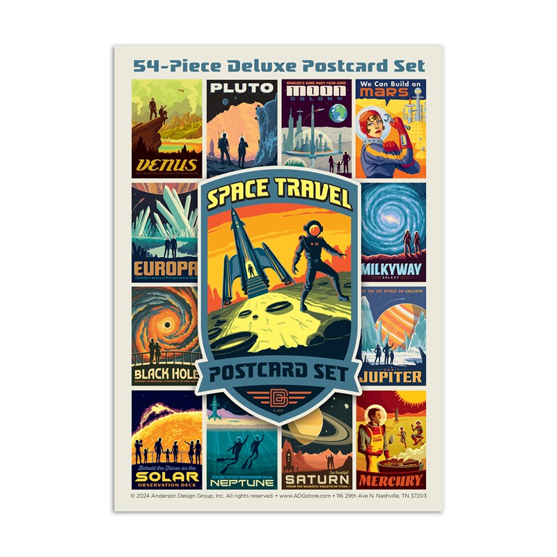 Space Travel 54 Postcard Set | Printed in the USA