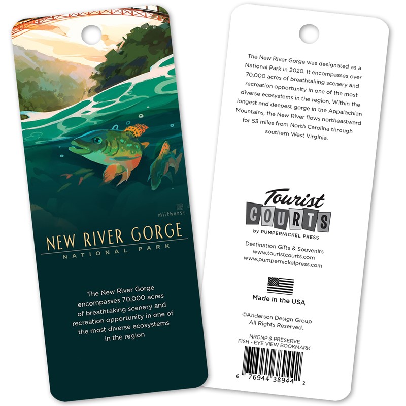 New River Gorge NP & Preserve Fish-Eye View Bookmark | Bookmarks