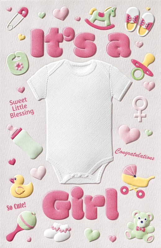 Baby Girl Onesie | Baby greeting cards