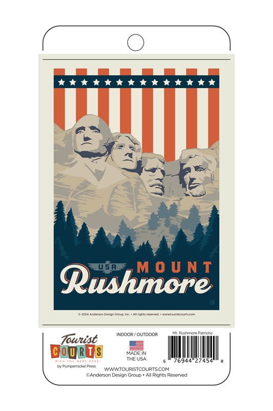 Mount Rushmore Patriotic Vertical Sticker  | American Made