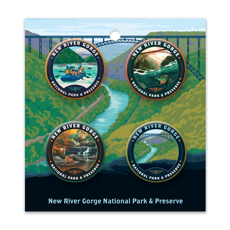 New River Gorge NP & Preserve Button PK of 4 | Made in America