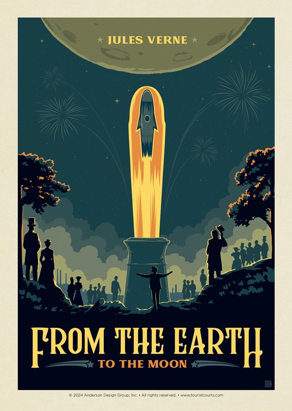 From the Earth to the Moon Postcard | USA Made