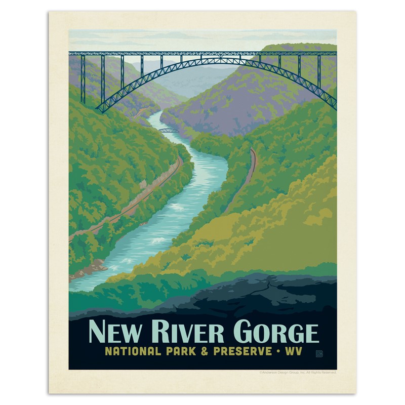 New River Gorge National Park & Preserve Landscape 8x10 Print | American Made