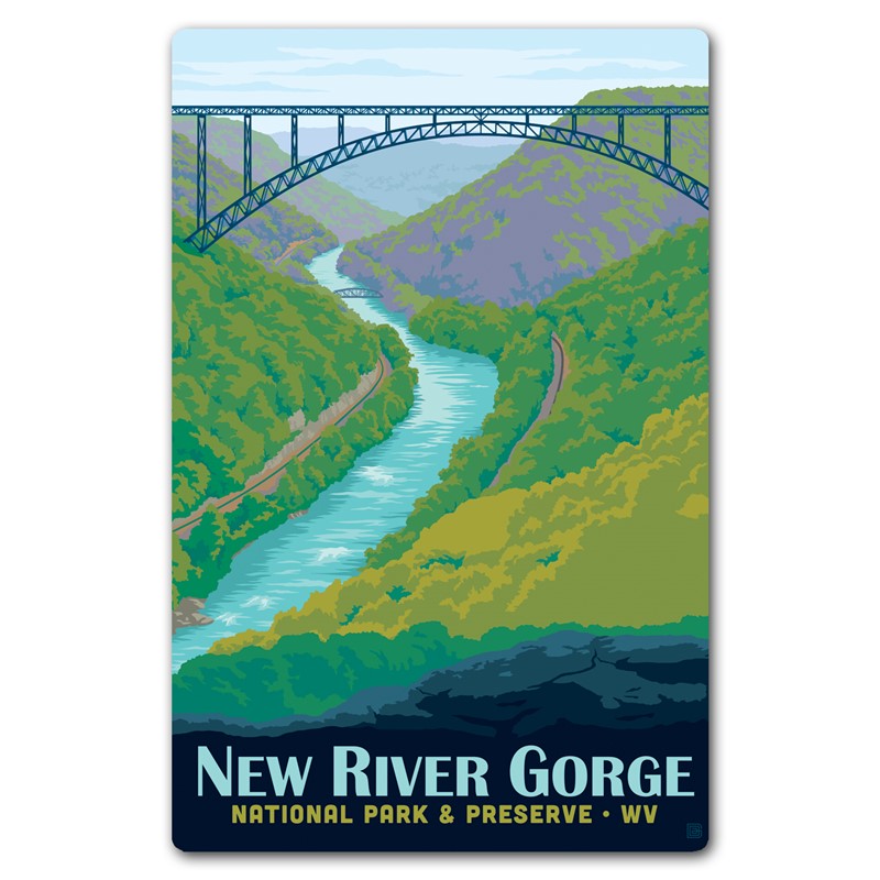 New River Gorge NP & Preserve Landscape Magnetic Postcard  |  American Made