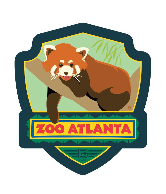 Atlanta Zoo Red Panda Emblem Sticker | Emblem Sticker