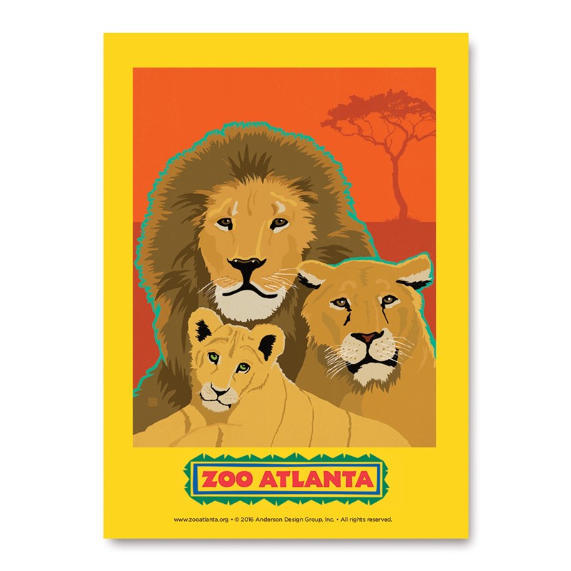 Atlanta Zoo Lions Vert Sticker| Vertical Sticker