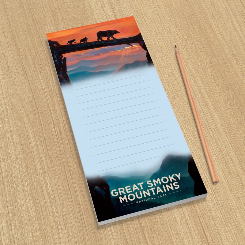 Great Smoky Mt NP Bear Crossing List Pad | Made in the USA