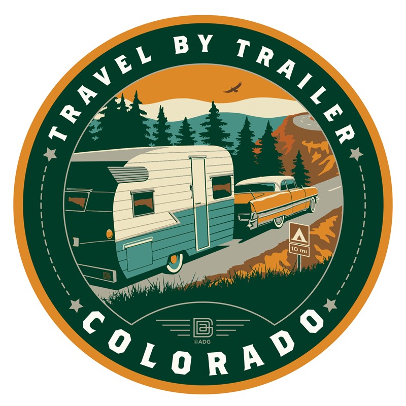 Colorado Travel by Trailer| Circle Sticker