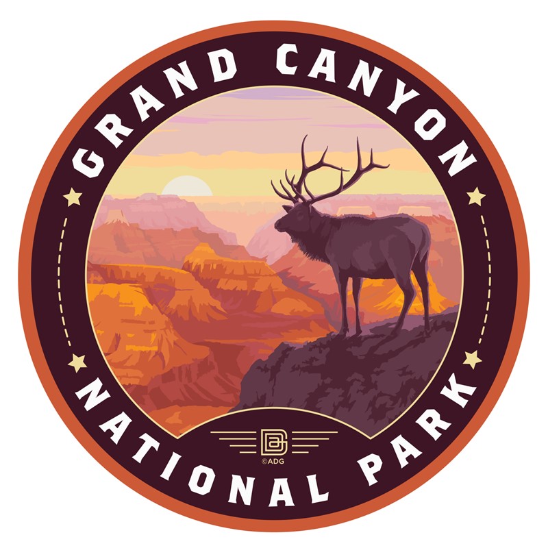Grand Canyon NP Elk | Circle Sticker