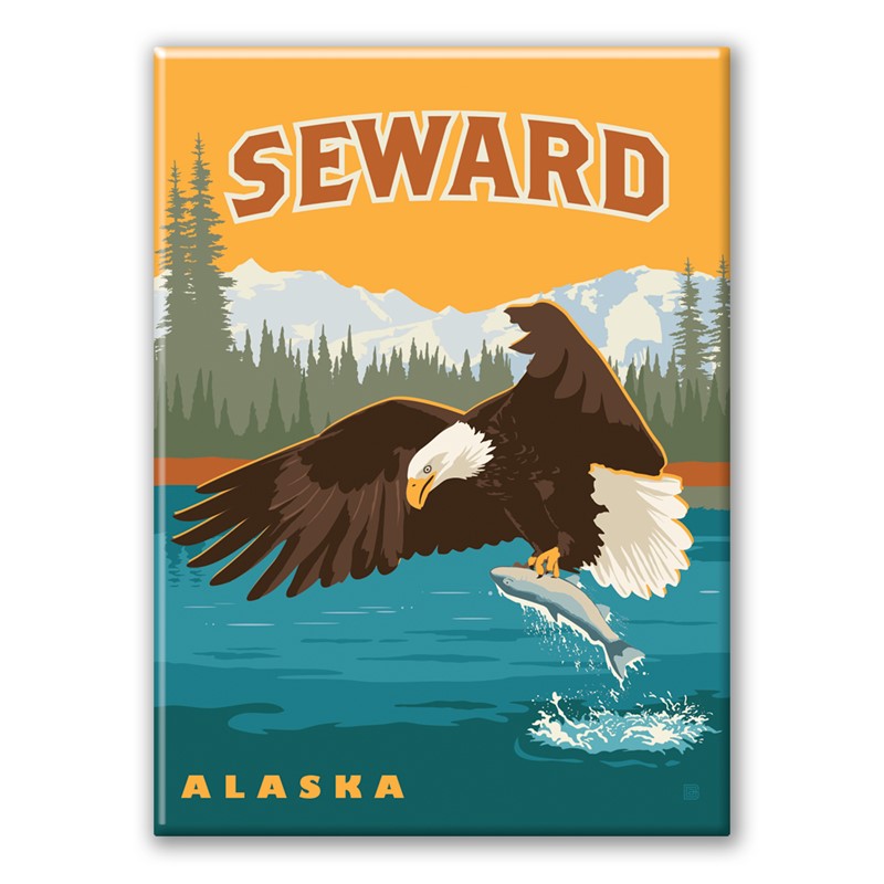 Seward AK Eagle Magnet| Made in the USA