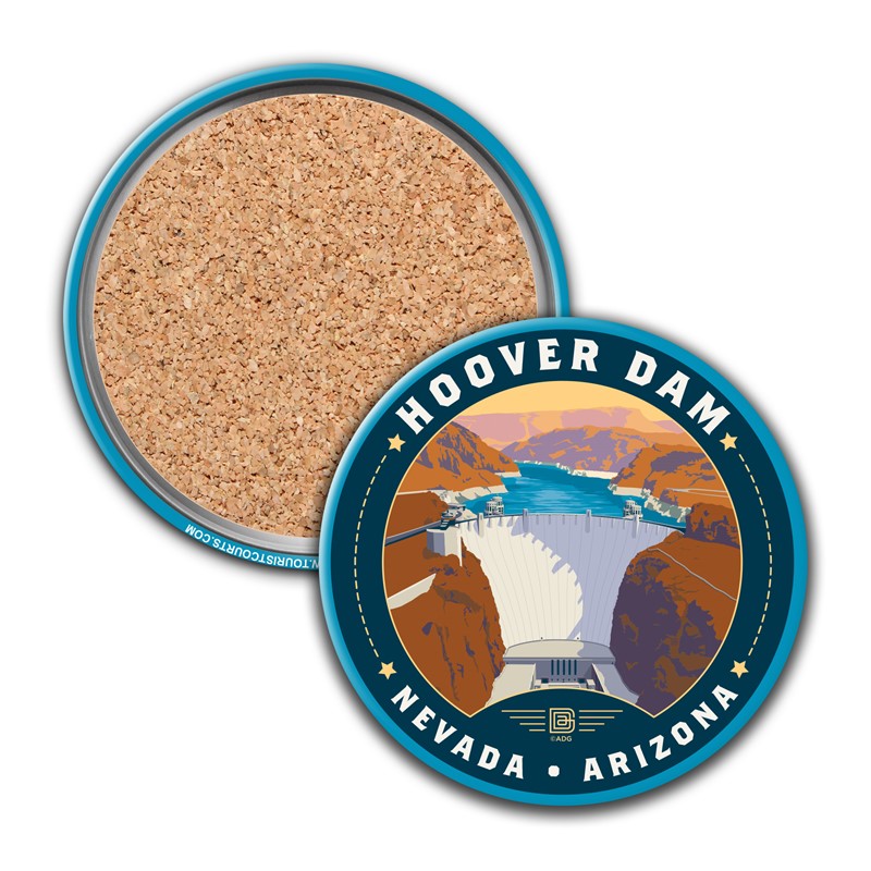Hoover Dam Circle Matte Coaster | USA Made