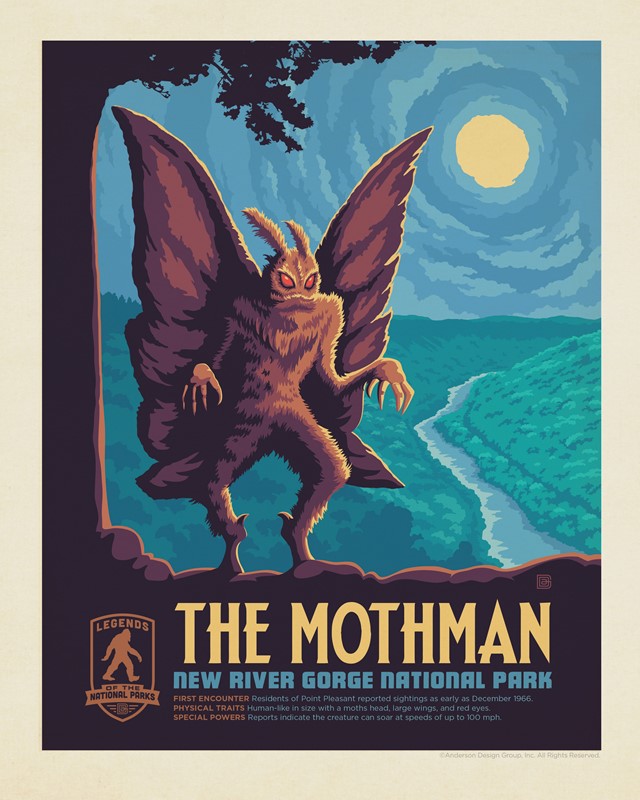 New River Gorge Mothman 8" X 10" Print| American Made