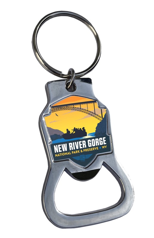 New River Gorge NP& Preserve Sunset Emblem BO Key Ring| American Made