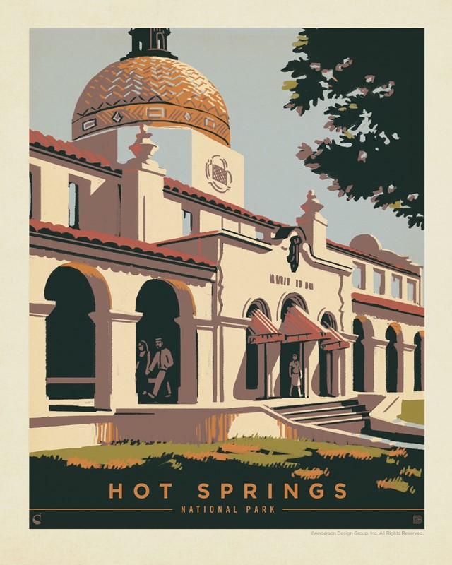Hot Springs Quapaw Baths 8"X10" Print | 8" x10" Print