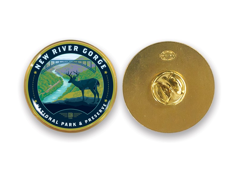 New River Gorge NP& Preserve Deer Circle Pin| American Made