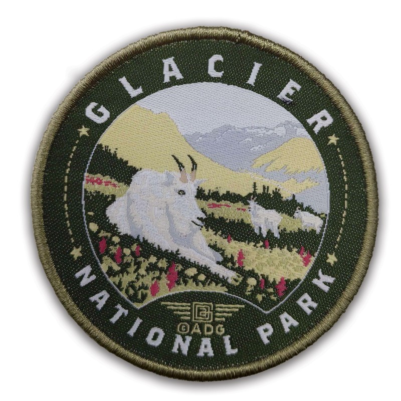 Glacier Np Goats in the Valley Patch | Woven Patch