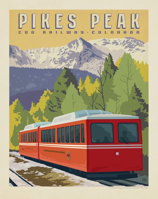 Pikes Peak CO Cog Railway 8" X 10" Print | Made In America
