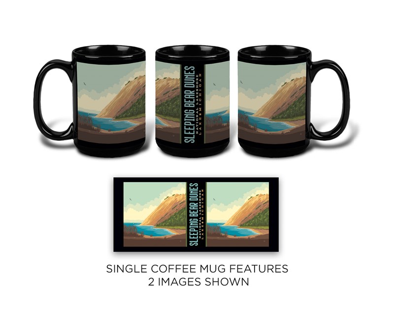 Sleeping Bear Dunes National Lakeshore Black Mug