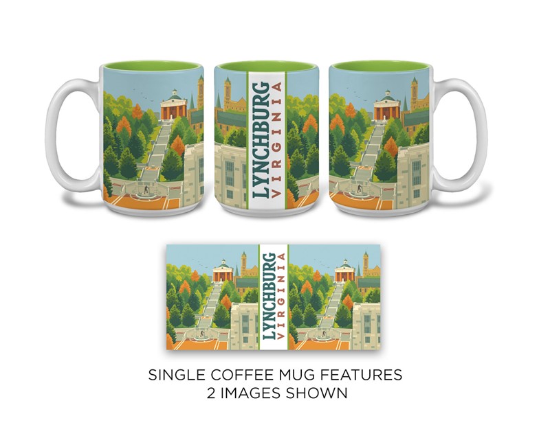 Lynchburg Virginia Courthouse Mug| White Mighty Mugs