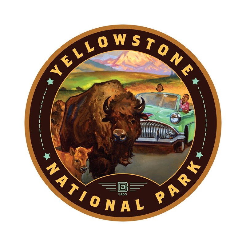 Yellowstone Old Faithful Circle Sticker| American Made