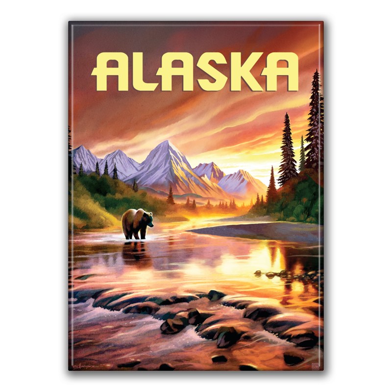 Alaska Evening Glow Magnet | American Made