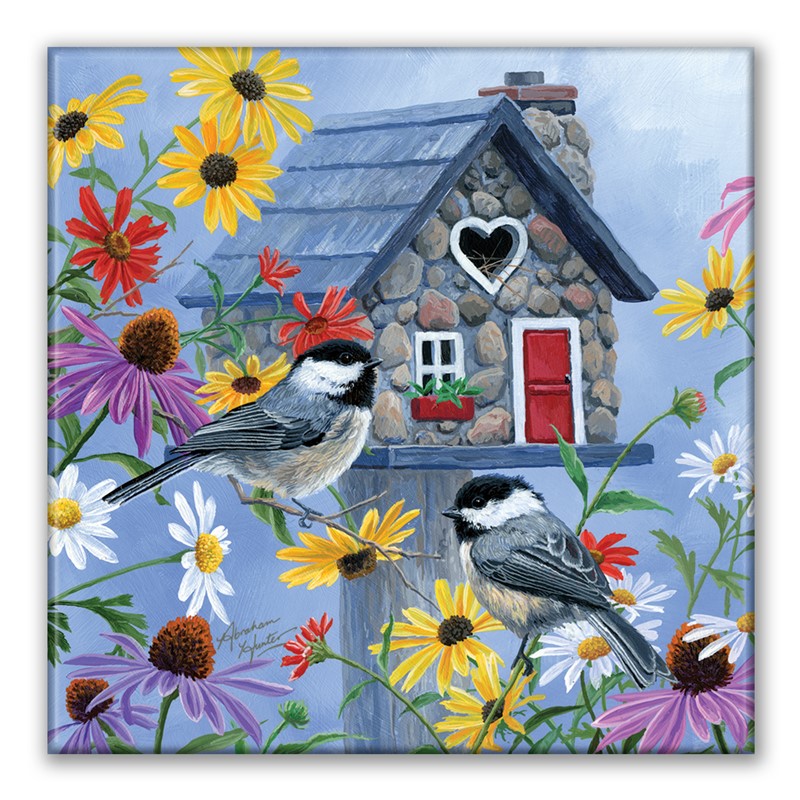 Tweethearts Cottage Square Magnet| American Made