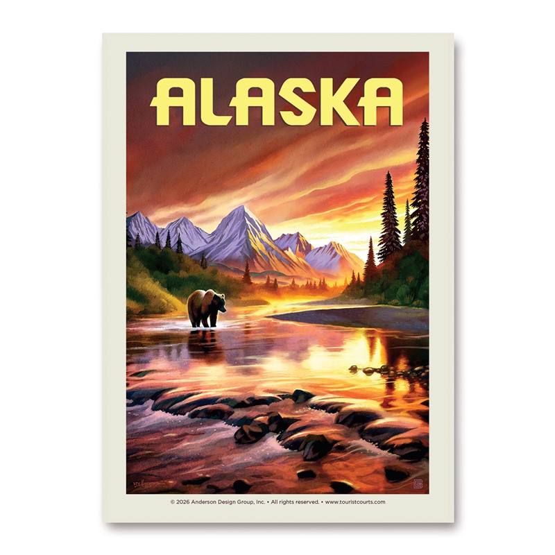 Alaska Evening Glow Vertical Sticker| Made in the USA