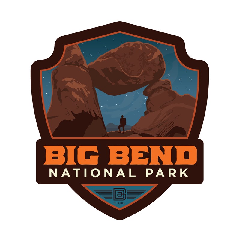 Big Bend Balanced Rock Emblem Sticker | Emblem Sticker