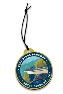 Blue Ridge Parkway Linn Cove Viaduct Circle Wood Ornament | Ornament