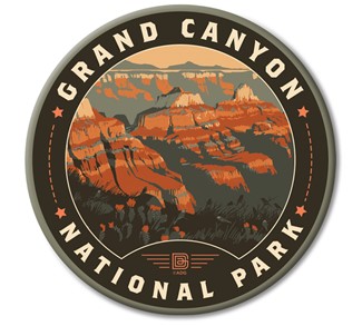 Grand Canyon NP Sunrise Circle Magnet | Circle Magnets