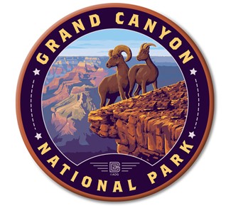 Grand Canyon NP Bright Angel Trail Circle Magnet | Circle Magnets