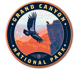 Grand Canyon NP Condors Circle Magnet | Circle Magnets