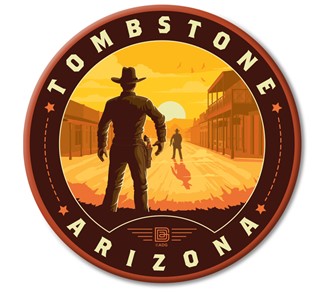 AZ Tombstone Gunslingers Circle Magnet | Circle Magnets