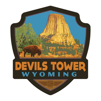 WY Devils Tower Emblem Magnet | Made in the USA